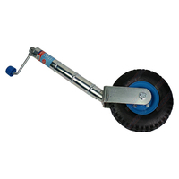 ARK 10'' Inch Jockey Wheel No - Clamp Pneumatic Tyre Rated up to 350Kg #JWN10P