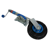 ARK 10'' Inch Jockey Wheel U-Bolt Style 8 Hole Swivel Pneumatic Tyre Rated up to 350Kg #JWN10SUP