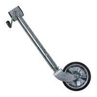 8" Jockey Wheel Side Winder Extra Height No Bracket 700kg Static Load Capacity Zinc