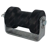 4 1/2" Inch Rubber Boat Roller and Flat Bracket Assembly