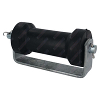 6" Inch Rubber Boat Roller and Flat Bracket Assembly