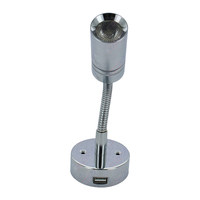 Chrome LED Reading Light Touch Dimming and Adjustable 10v-30v Tall Whitevision #LRL135U