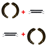 Brake Shoes Set of 4 with Mounting Springs Suit 9'' Inch Mechanical Backing Plate