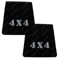 Extra Heavy Duty Mud Flaps 4X4 Logo 12'' Inch Wide x 14'' Inch Drop (300mm x 350mm) for 4WDs Utes and Trailers - Pair