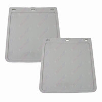 Extra Heavy Duty Mud Flaps White 9'' Inch x 10'' Inch ( 230mm x 250mm ) for 4WDs and Trailers - Pair