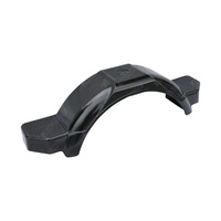 Mudguard Plastic Black 190mm Wide 580mm Long Plus Side Step suits 9'' Inch or 10'' Inch Wheel 