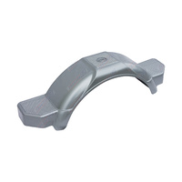 Mudguard Plastic Grey 190mm Wide 580mm Long Plus Side Step suits 9"or 10" Wheel 