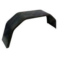 Trailer Mudguard 4 Fold Black Steel Finish 8'' Inch Wide to suit 13'' Inch Wheel 