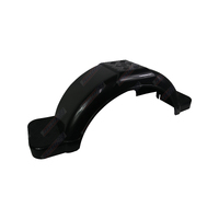 Mudguard Plastic Black 235mm Wide 716mm Long Plus Side Step - Suits 13'' Inch Wheel 