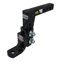 Mister Hitches Super Heavy Duty 16 Stage Raptor Long Drop Tow Ball Mount Hitch Tongue 4500Kg #MHABM45-S2