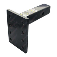 Mister Hitches Heavy Duty 8 Hole Pintle Receiver Arm 6000Kg Rated Solid Shank #MHPRA