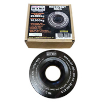 Mister Hitches Recovery Ring Black 10000Kg Rating T6 Aluminium #MHRSRB