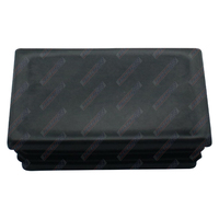 End Cap Square 75mm x 50mm Black Polyethylene