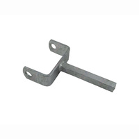  4 1/2" Flat Stem Bracket with 6" x 18mm Sq. Stem to Suit 4 1/2" Boat Rollers Galvanised