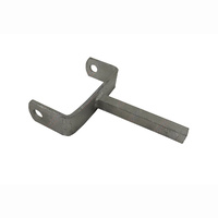 6'' Inch Flat Stem Bracket with 6" x 18mm Sq. Stem to Suit 6" Boat Rollers Galvanised
