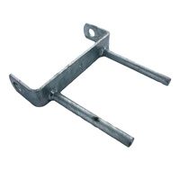 8'' Inch Twin Stem Flat Bracket 8" x 16mm Dia. Round Stem to Suit 8" Boat Rollers 17mm Bore Galvanised