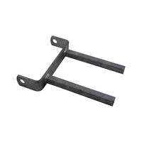 8'' Inch Twin Stem Flat Bracket 8" x 18mm Sq. Stem - Suits 8" Boat Rollers 17mm Bore Galvanised