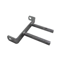 12'' Inch Twin Stem Flat Bracket 8" x 18mm Sq. Stem to Suit 12" Boat Rollers Galvanised