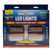 Atlantic Plug n' Play Boat Trailer Lights 12v Cadet Series L & R Submersible PAIR #SM-NLEDTLRP