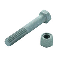 Spring Shackle Bolt with Lock Nut 1/2'' Dia X 3 1/2" long Galvanised