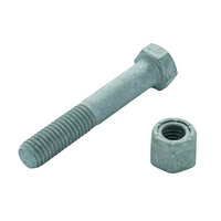 Spring Shackle Bolt with Lock Nut 1/2'' Dia X 3'' long Galvanised