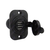 12V USB Twin In-Dash Socket for Caravans, Camping and Boating