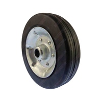 Steel Wheel & Solid Rubber Tyre 200x55 8 Inch Fits Trailer Jockey Wheel 