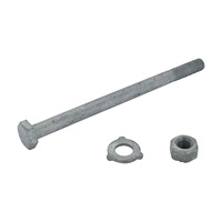 Galvanised Spare Wheel Mount Bolt and Nut M12 x 180mm Long for Trailer Wheels