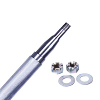 39mm Round Trailer Axle Galvanised 1397mm 55" Inc Axle Nuts & Washers Boat