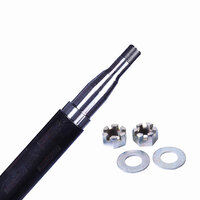 39mm Round Trailer Axle Black 1905mm 75" Inc Axle Nuts & Washers