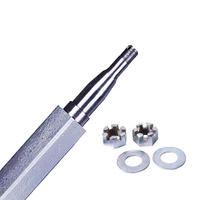 40mm Square Trailer Axle Galvanised 2362mm 93" Inc Axle Nuts & Washers