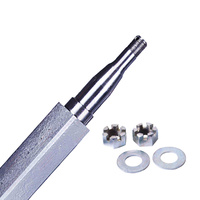 45mm Square Trailer Axle Galvanised 2108mm 83" Inc Axle Nuts & Washers