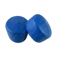 Trailer Bearing Buddy Protector Caps Blue PVC Set of 2