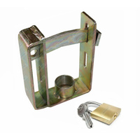 Trailer Coupling Hitch Lock Heavy Duty Steel + PadLock and Keys 2 Stage Locking