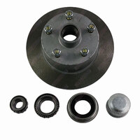 Trailer Disc Hub 10" Holden HQ 5 Stud With LM Bearings, Dust Cap & Seals - Galvanised