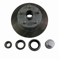 Trailer Disc Hub 10'' Inch Holden HQ 5 Stud With SL Bearings Dust Cap and Seals - Galvanised