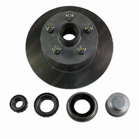 Trailer Disc Hub 10'' Inch Holden HT 5 Stud With LM Bearings Dust Cap and Seals - Galvanised