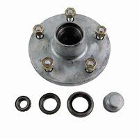 Trailer Hub 6'' Inch Ford 5 Stud With SL Bearings Dust Cap and Seals - Galvanised