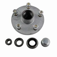 Trailer Hub 6'' Inch Holden HQ with LM Bearings Dust Caps and Seals - Galvanised