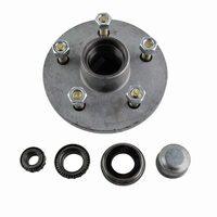 Trailer Hub 6'' Inch Holden HT 5 Stud With LM Bearings Dust Cap and Seal - Galvansied