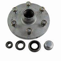 Trailer Hub 7 1/2'' Inch Landcruiser 6 Stud With LM Bearings Dust Cap and Seals - Galvanised