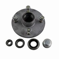 Trailer Hub 6'' Inch Toyota / Datsun 4 Stud With LM Bearings Dust Cap and Seals - Galvanised