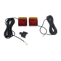 LED Combo Trailer Light KIT Submersible 10-30V 100mm x 100mm Pre-Wired 9m Cable Licence Plate Incl.     
