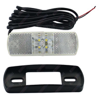 LED Clear Trailer Light Front Clearance Marker 9-33V with integrated reflector