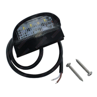 LED License Plate Lamp Contour Style 10-30V Screw Mount Black Base