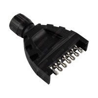 MAGNETIC Trailer Heavy Duty Solid Pins 7 Pin Flat In-Line Plastic Plug ADR Approved