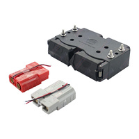 Trailer Vision Dual 50 Amp Anderson Plug Cover Housing With Red and Grey Plugs #TV-202318-50-GR