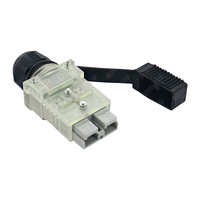 Trailer Vision 50 Amp Connector Cover with Digital Voltmeter Black #TVN-328993-50