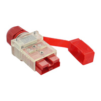 Trailer Vision 50 Amp Connector Cover with Digital Voltmeter Red #TVN-328993-50R