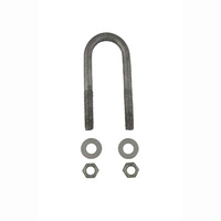 U-Bolt 39mm (1 1/2'' Inch) ROUND x 125mm (5'' Inch) Long with Flat Washers Nyloc Nuts Galvanised